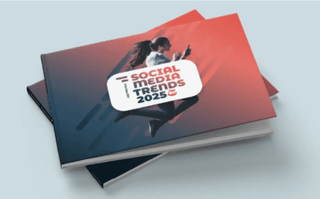 red book titled Social Media Trends 2025